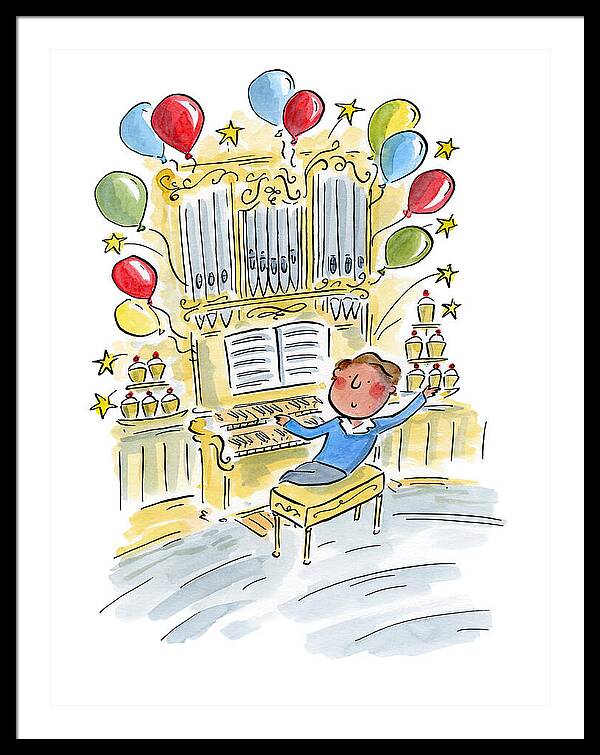Birthday Organist - Framed Print