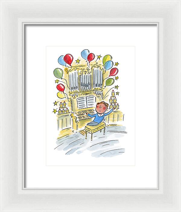 Birthday Organist - Framed Print