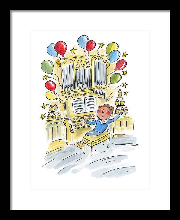 Birthday Organist - Framed Print