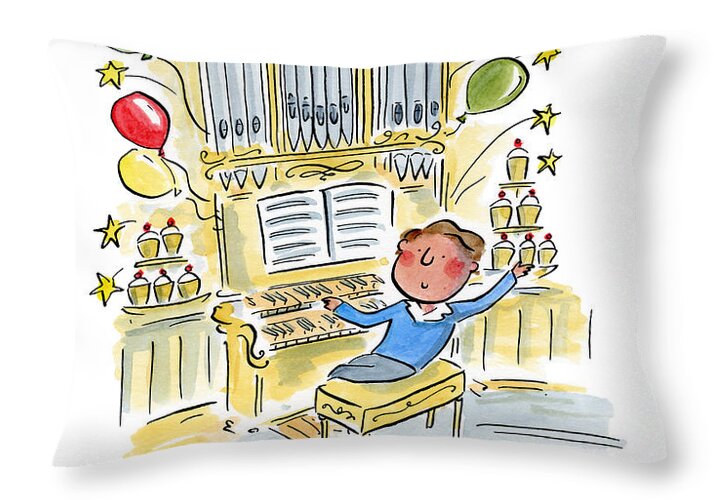 Birthday Organist - Throw Pillow