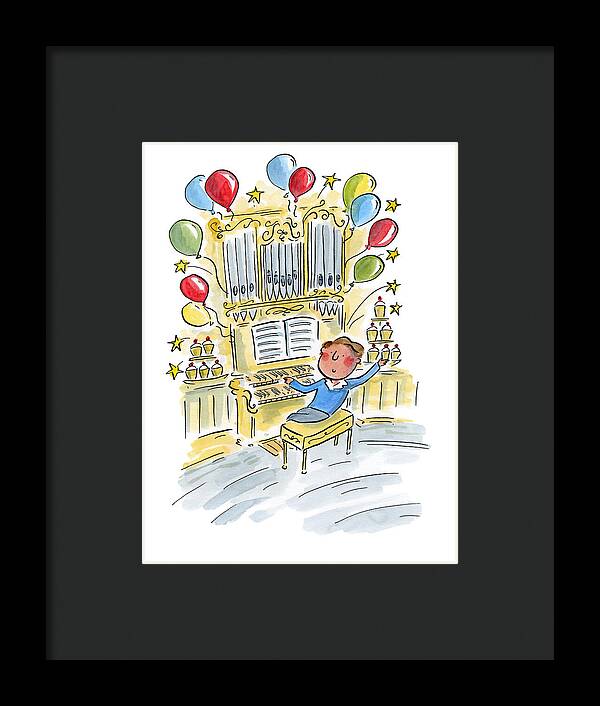 Birthday Organist - Framed Print