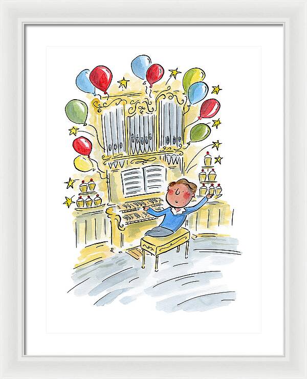 Birthday Organist - Framed Print