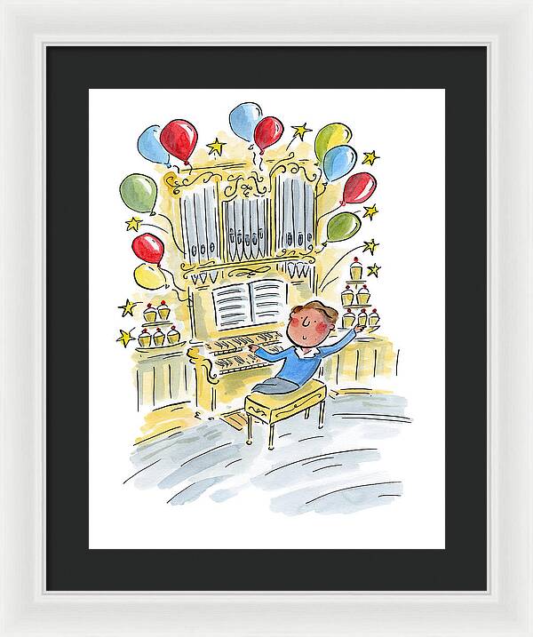 Birthday Organist - Framed Print