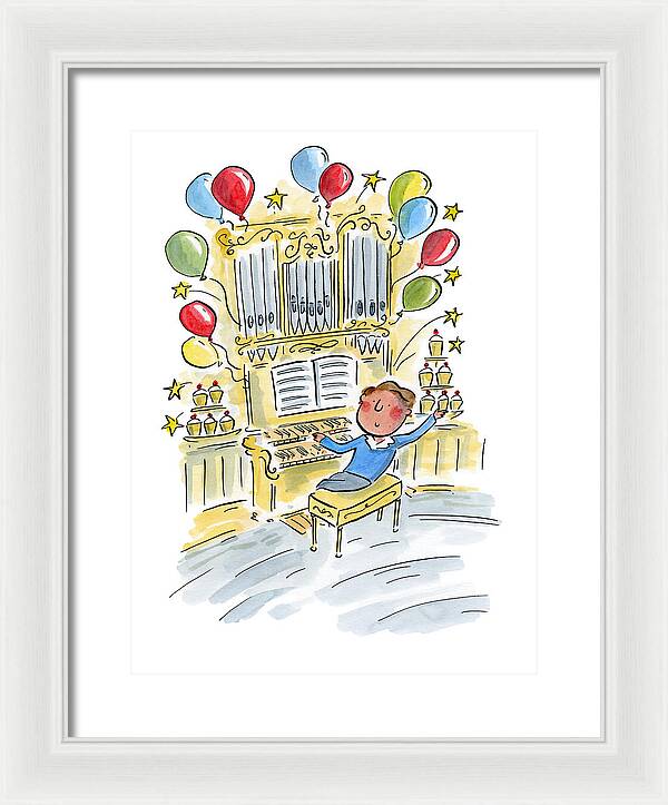 Birthday Organist - Framed Print
