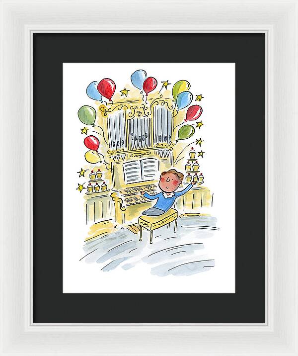 Birthday Organist - Framed Print