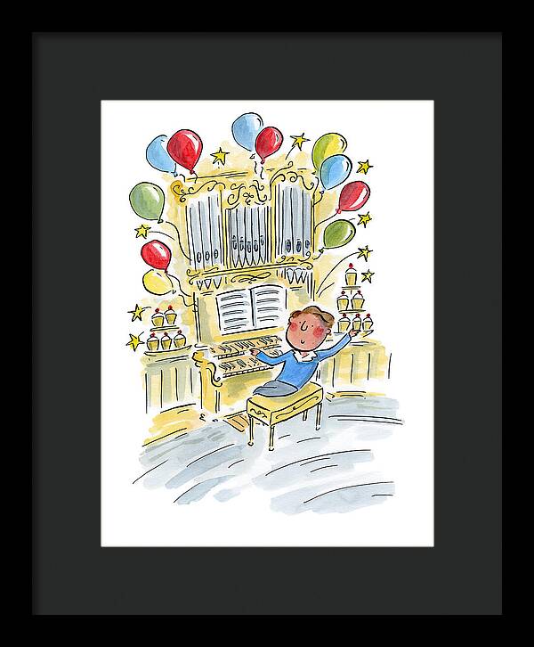 Birthday Organist - Framed Print