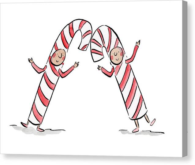 Candy Canes - Canvas Print