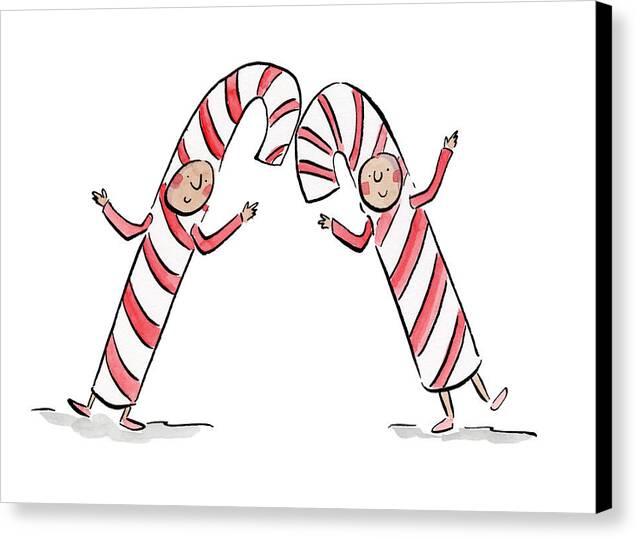 Candy Canes - Canvas Print