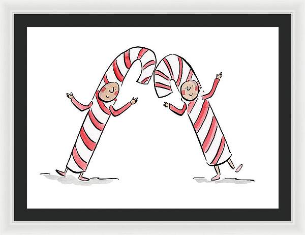 Candy Canes - Framed Print