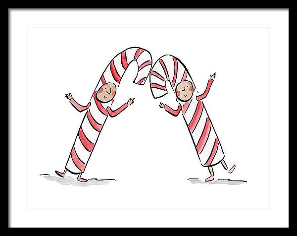 Candy Canes - Framed Print