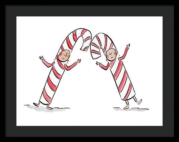 Candy Canes - Framed Print