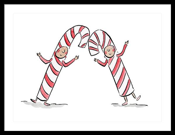 Candy Canes - Framed Print
