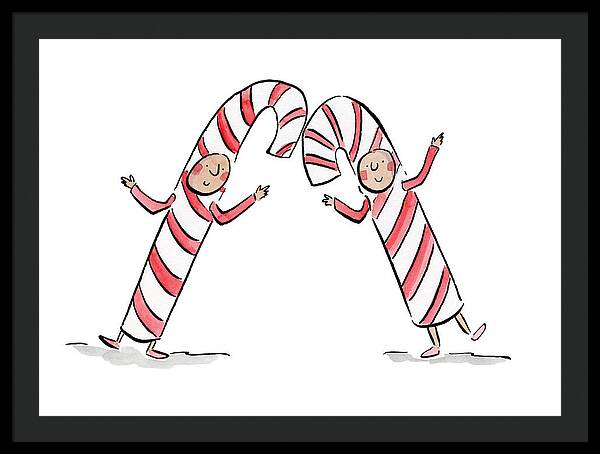 Candy Canes - Framed Print