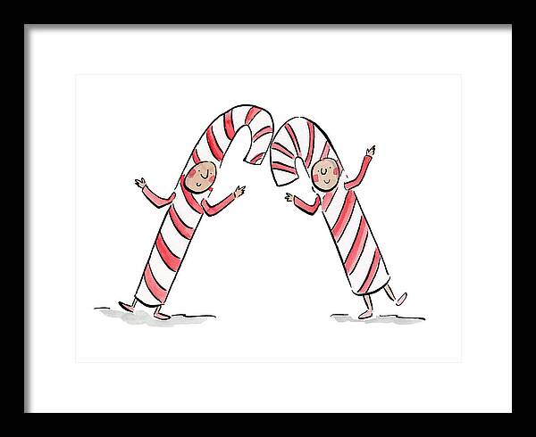 Candy Canes - Framed Print