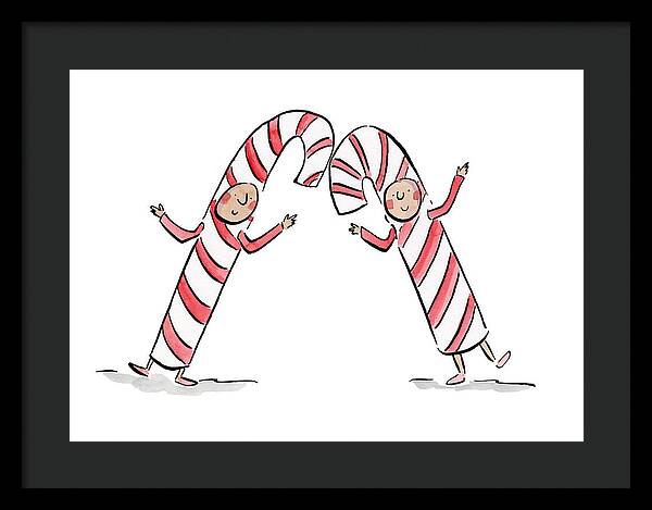 Candy Canes - Framed Print