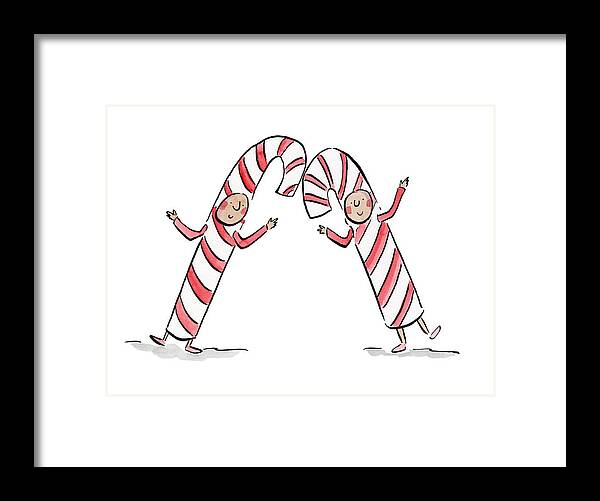 Candy Canes - Framed Print