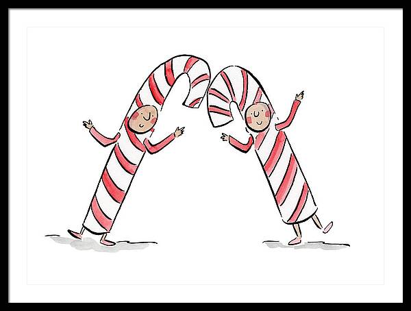 Candy Canes - Framed Print