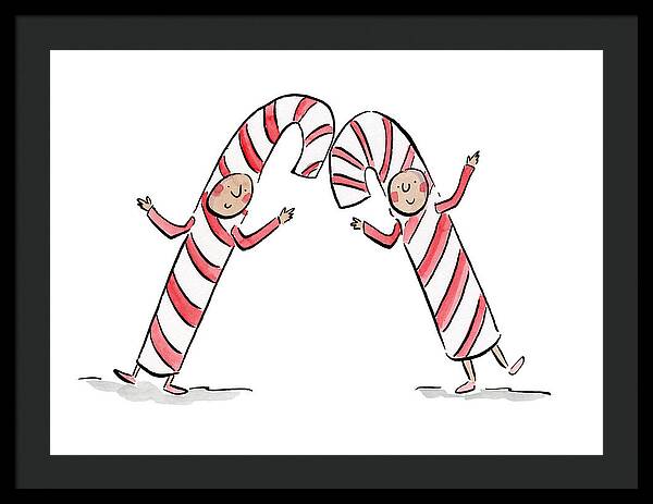 Candy Canes - Framed Print