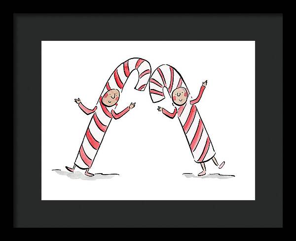 Candy Canes - Framed Print