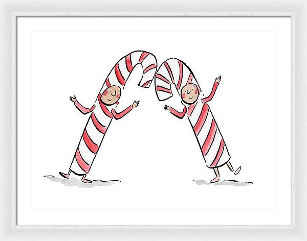 Candy Canes - Framed Print