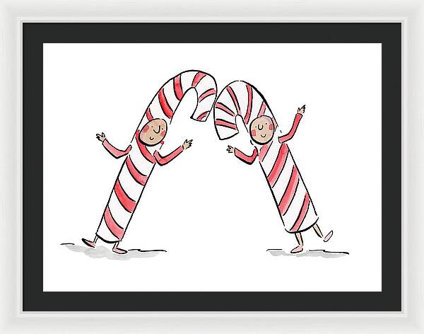 Candy Canes - Framed Print