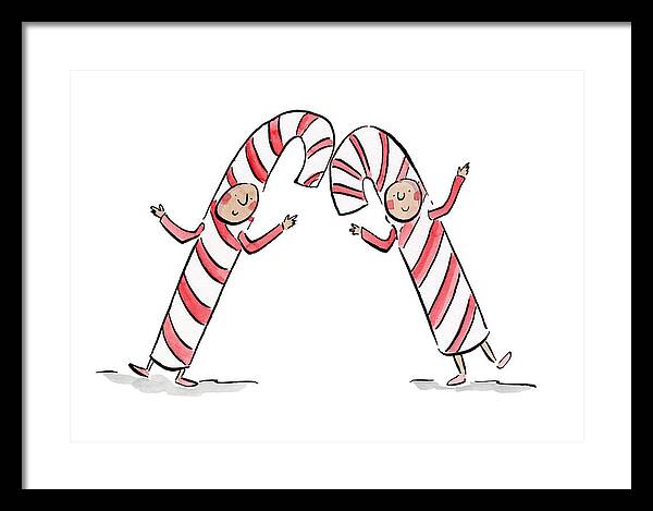 Candy Canes - Framed Print