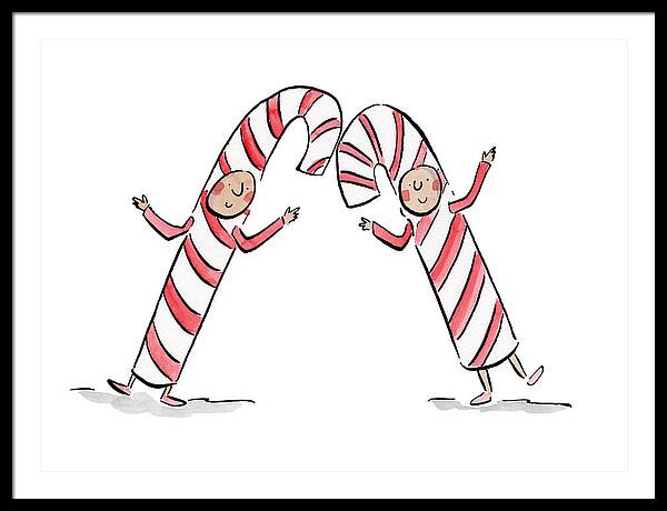 Candy Canes - Framed Print