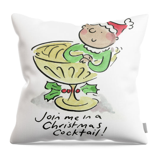 Christmas Cocktail - Throw Pillow