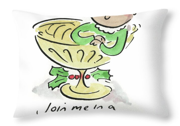 Christmas Cocktail - Throw Pillow