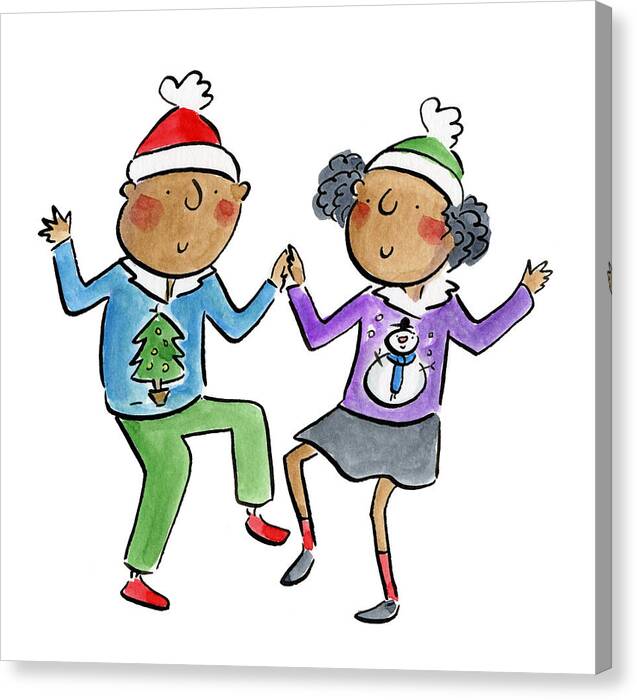 Christmas dancing - Canvas Print