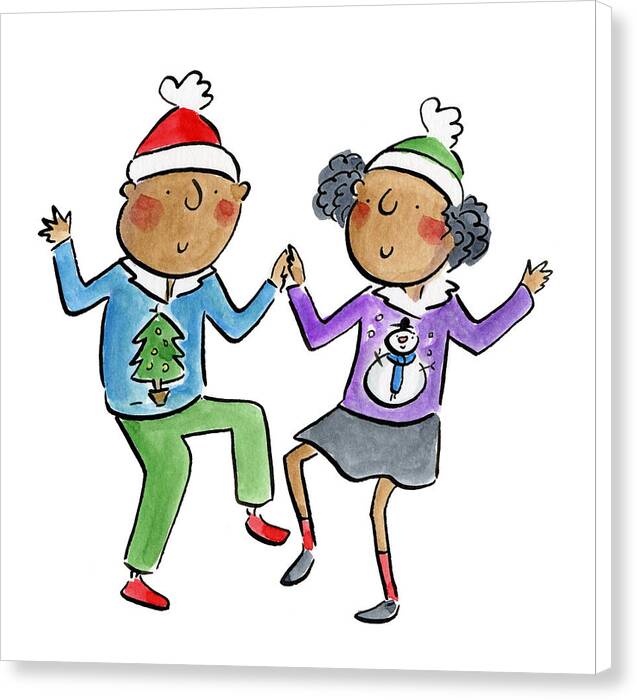 Christmas dancing - Canvas Print
