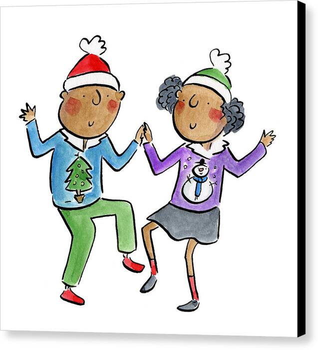 Christmas dancing - Canvas Print