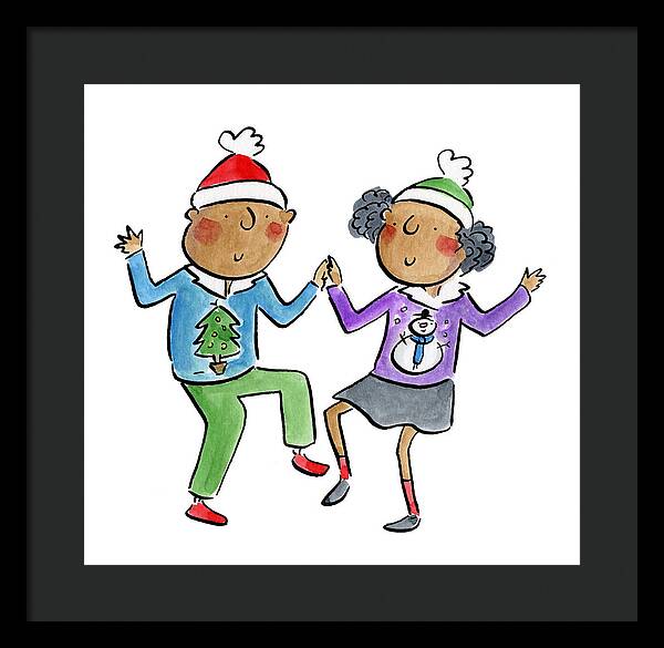 Christmas dancing - Framed Print