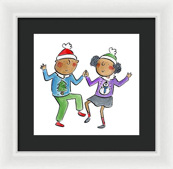Christmas dancing - Framed Print