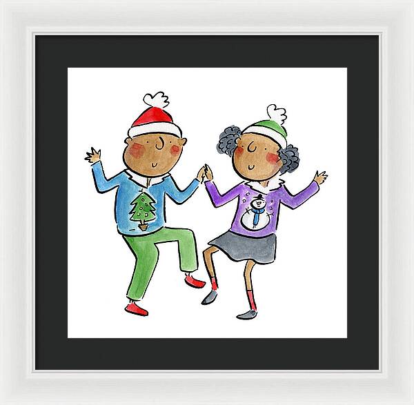 Christmas dancing - Framed Print