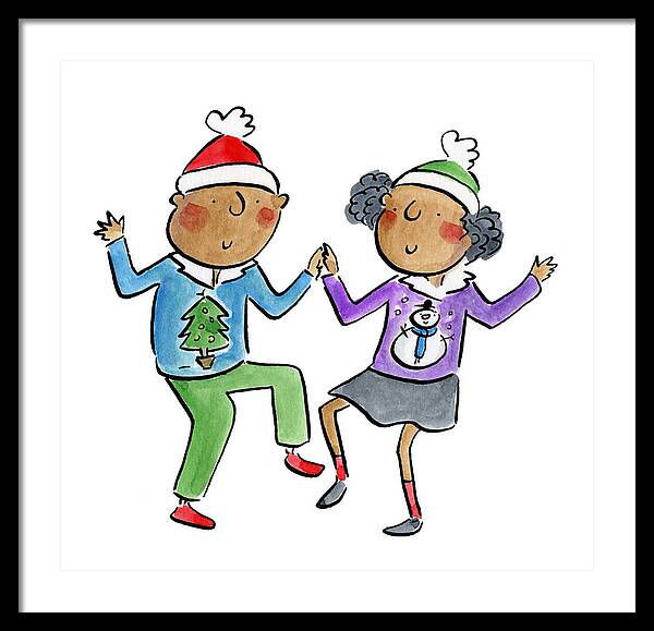 Christmas dancing - Framed Print