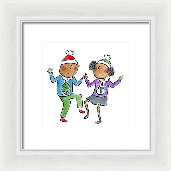 Christmas dancing - Framed Print