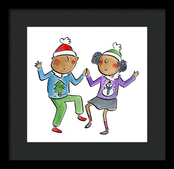 Christmas dancing - Framed Print