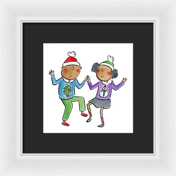 Christmas dancing - Framed Print