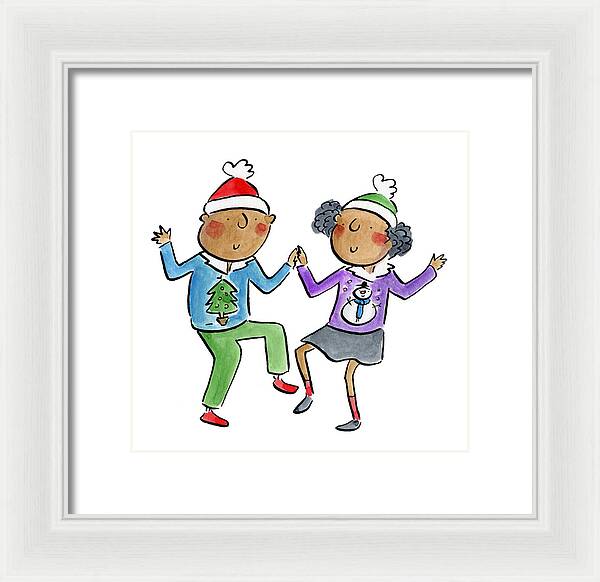 Christmas dancing - Framed Print
