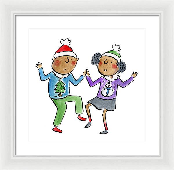 Christmas dancing - Framed Print