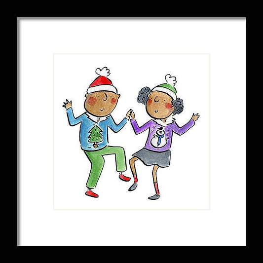 Christmas dancing - Framed Print