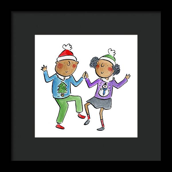 Christmas dancing - Framed Print