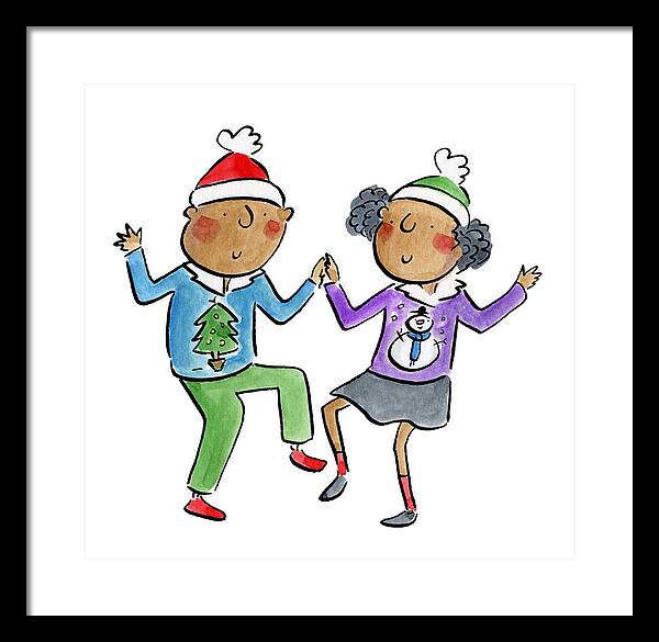 Christmas dancing - Framed Print