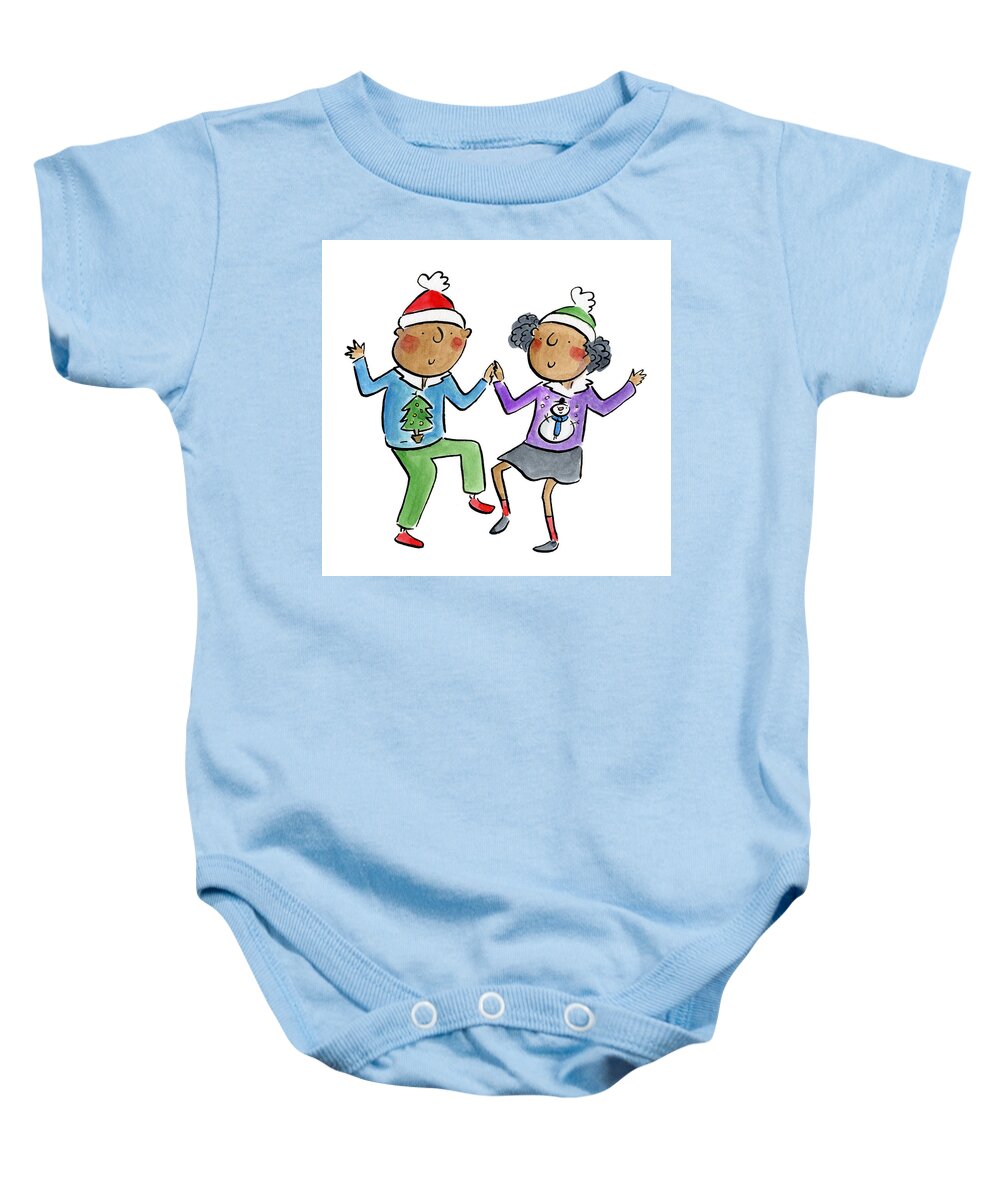 Christmas dancing - Baby Onesie
