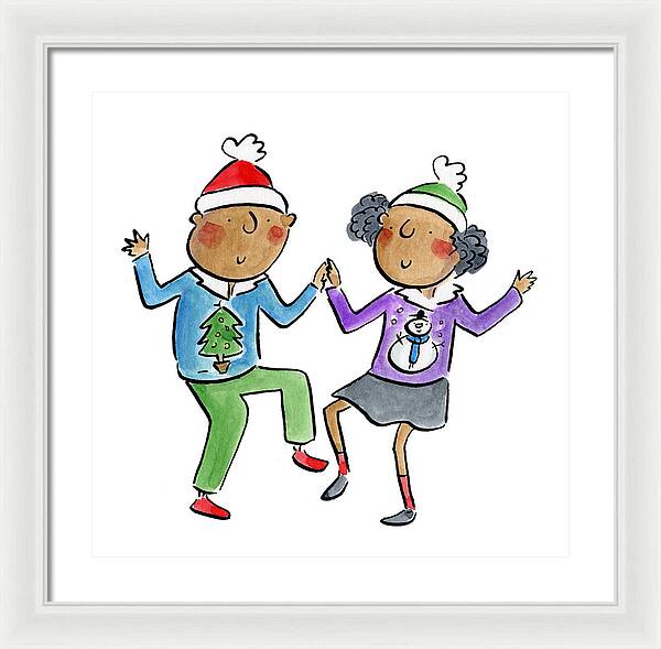 Christmas dancing - Framed Print