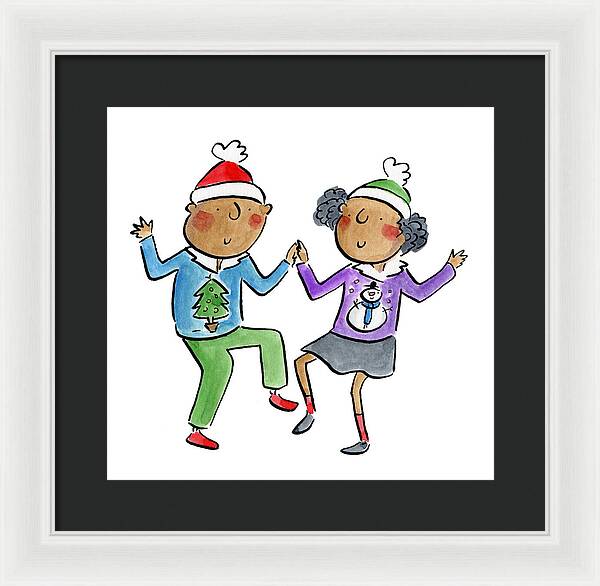 Christmas dancing - Framed Print