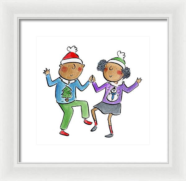 Christmas dancing - Framed Print