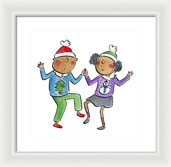 Christmas dancing - Framed Print