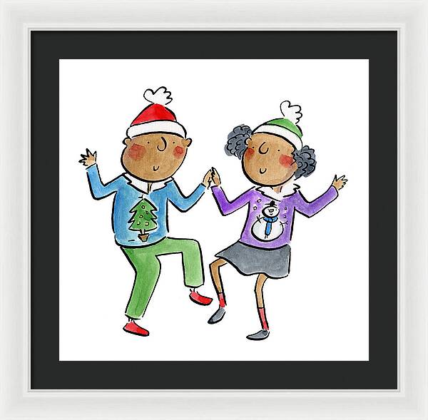 Christmas dancing - Framed Print
